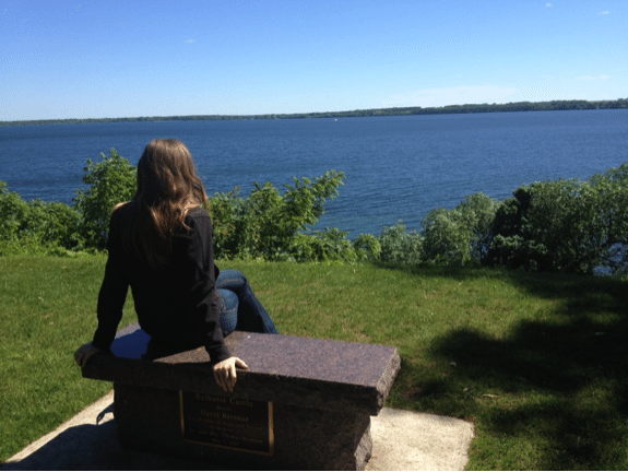 Karen looking out at lake