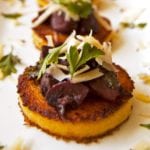 Polenta Cakes w/ Red Wine Mushrooms - 2Teaspoons