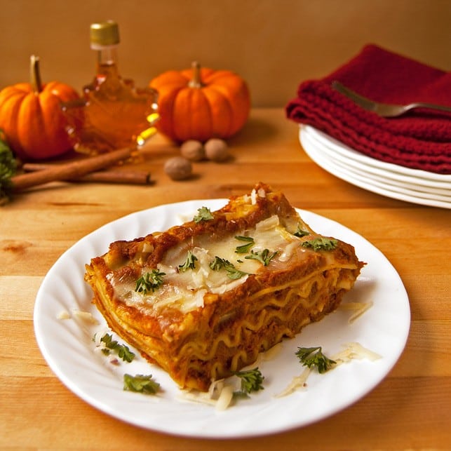 Creamy Cheesy Pumpkin Lasagna - 2Teaspoons