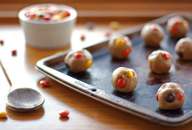 Soft Peanut Butter Cookies with Reese’s Pieces - 2Teaspoons