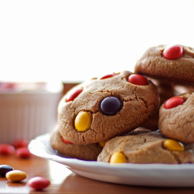 Soft Peanut Butter Cookies with Reese’s Pieces - 2Teaspoons