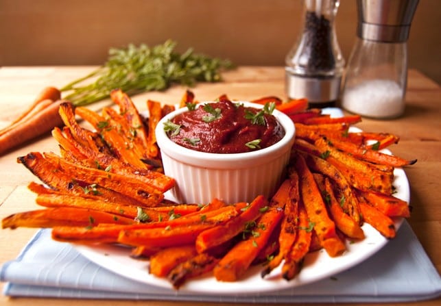 Healthy Baked Carrot Fries - 2Teaspoons