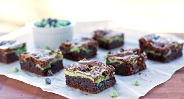 Mint Chocolate Cheesecake Brownies - 2Teaspoons