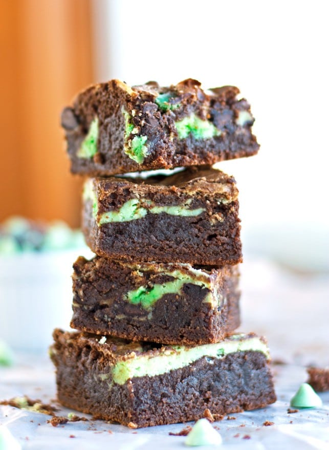 Mint Chocolate Cheesecake Brownies - 2Teaspoons