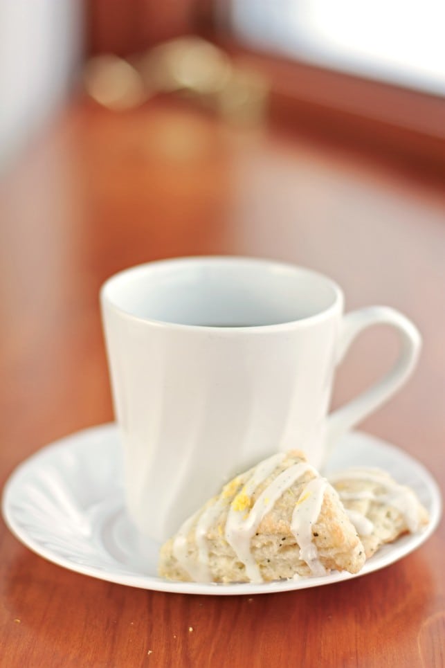 Lemon Rosemary Scones with Vanilla Bean Glaze - 2Teaspoons