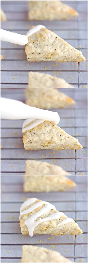 Lemon Rosemary Scones with Vanilla Bean Glaze - 2Teaspoons