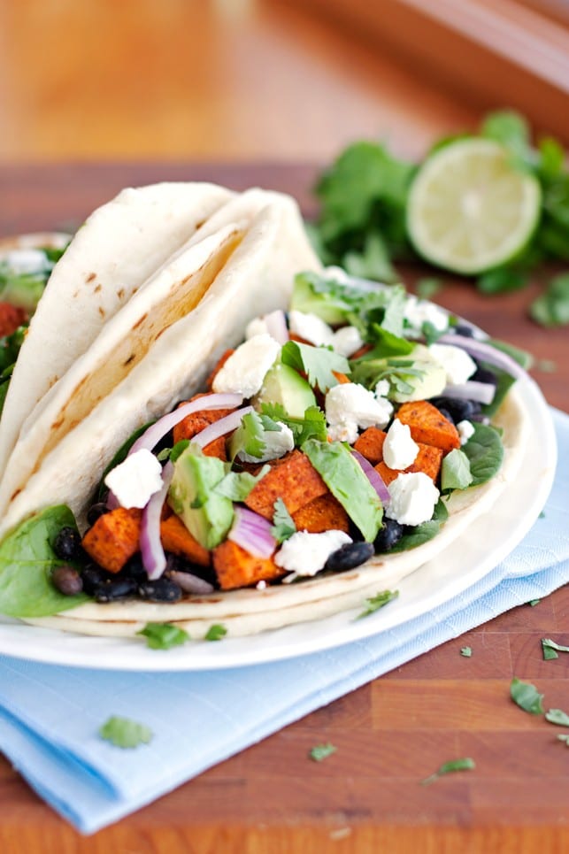 Roasted Sweet Potato Tacos - 2Teaspoons - Food Bloggers Unite: Feed a Child, Nourish a Mind!