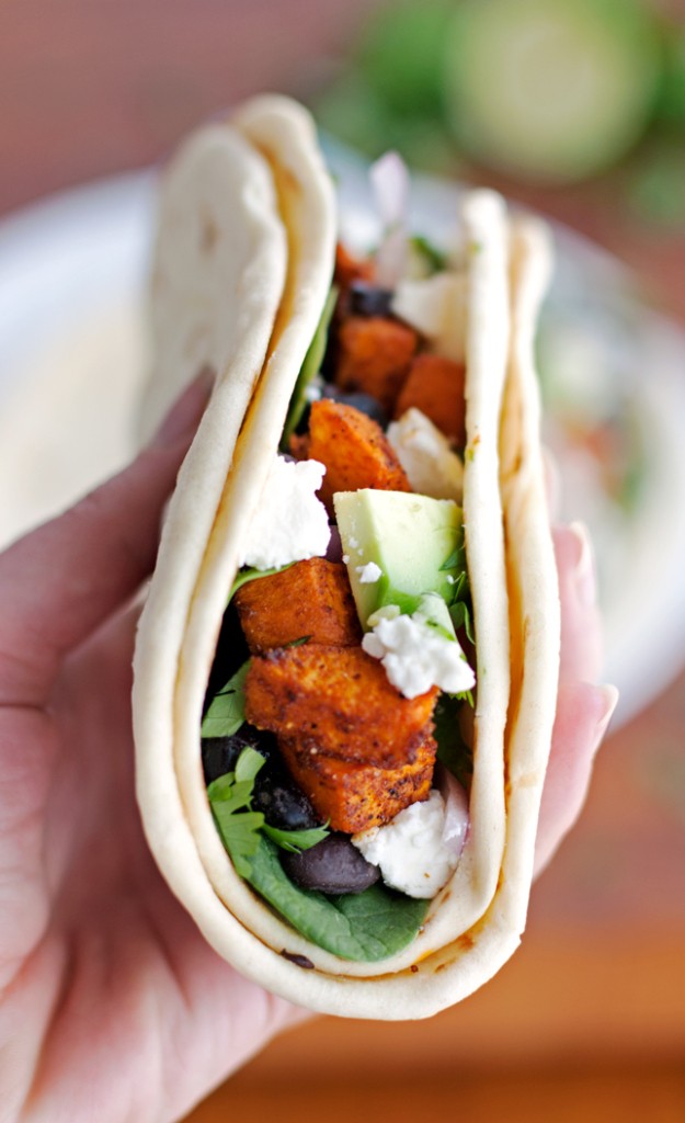 Roasted Sweet Potato Tacos - 2Teaspoons - Food Bloggers Unite: Feed a Child, Nourish a Mind!