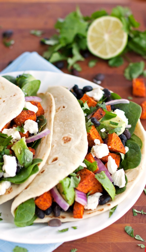 Roasted Sweet Potato Tacos - 2Teaspoons - Food Bloggers Unite: Feed a Child, Nourish a Mind!