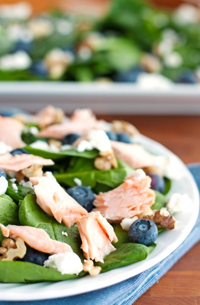 Roasted Salmon Spinach Salad - 2Teaspoons