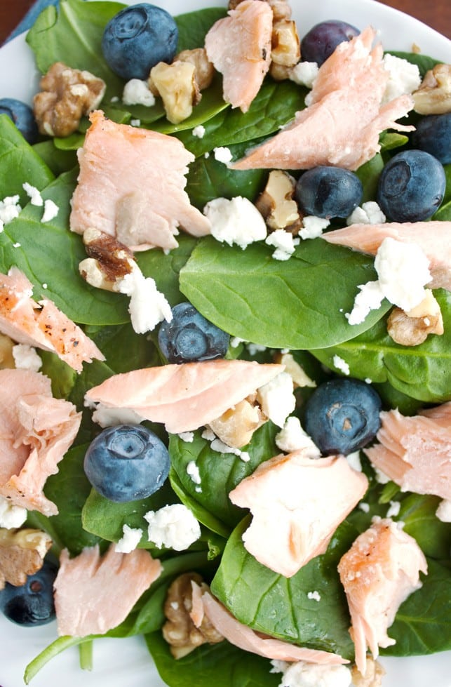 Roasted Salmon Spinach Salad - 2Teaspoons