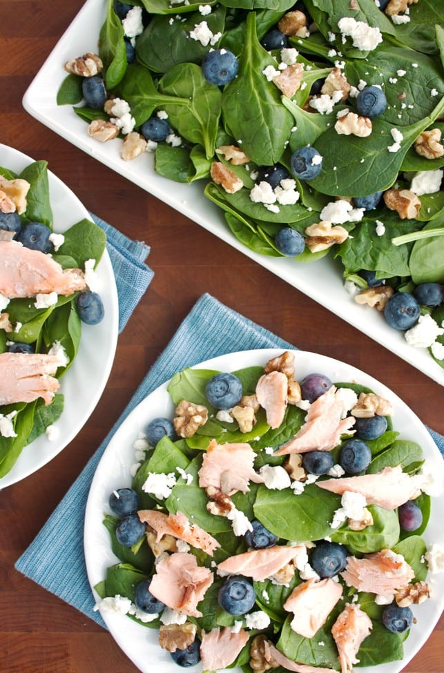 Roasted Salmon Spinach Salad - 2Teaspoons