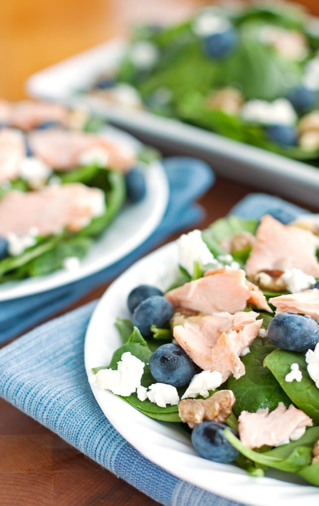 Roasted Salmon Spinach Salad - 2Teaspoons