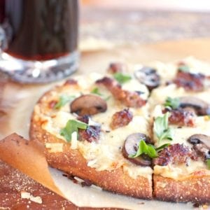 Sausage and Mushroom White Pizza - 2Teaspoons