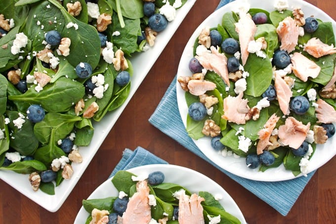 Roasted Salmon Spinach Salad - 2Teaspoons