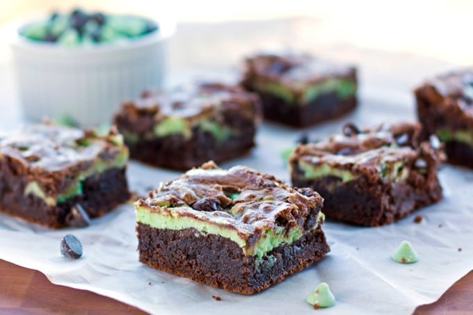 Mint Chocolate Cheesecake Brownies - 2Teaspoons