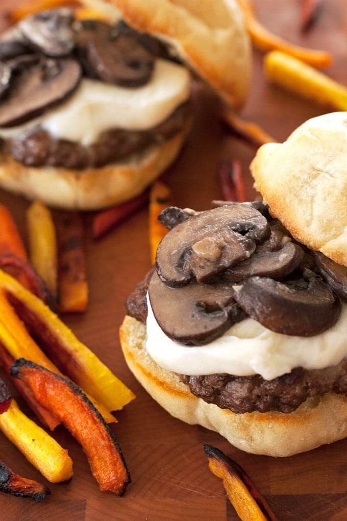 Mushroom Mozzarella Burgers - 2Teaspoons