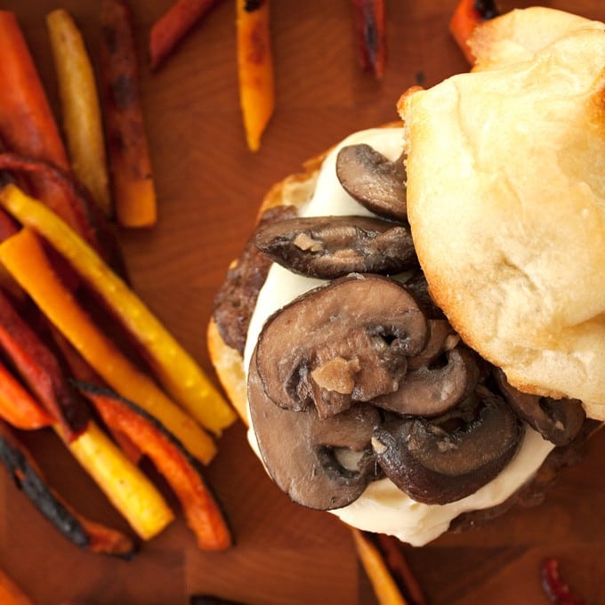 Mushroom Mozzarella Burgers - 2Teaspoons