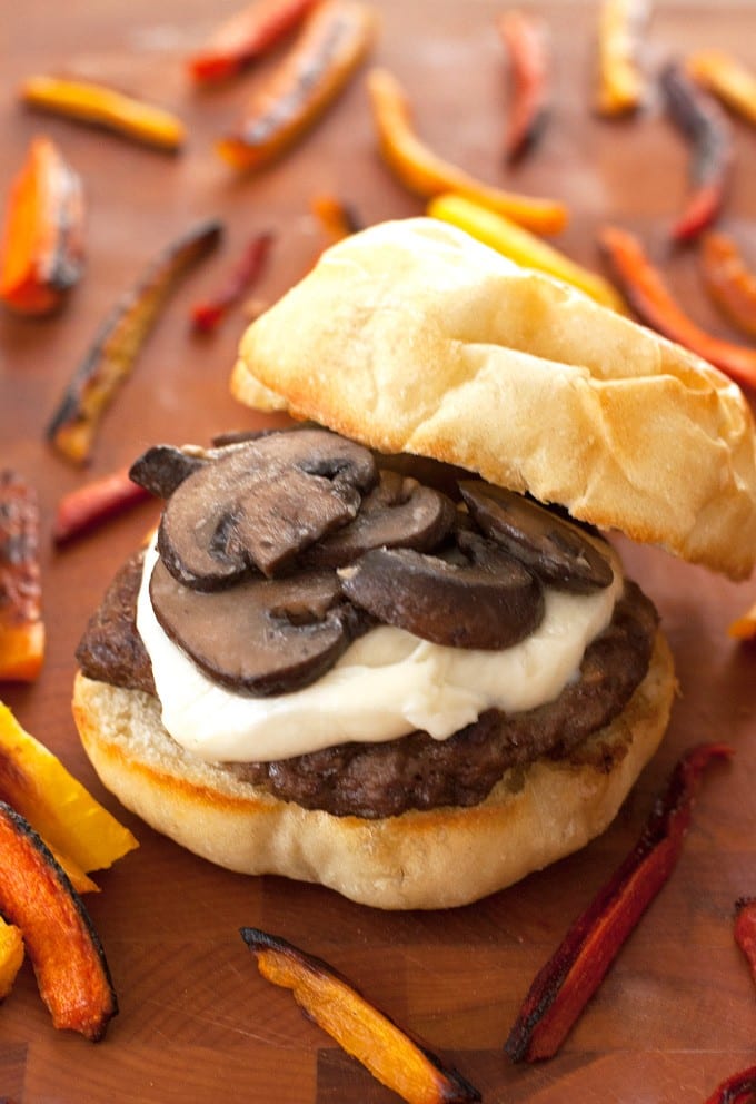 Mushroom Mozzarella Burgers - 2Teaspoons