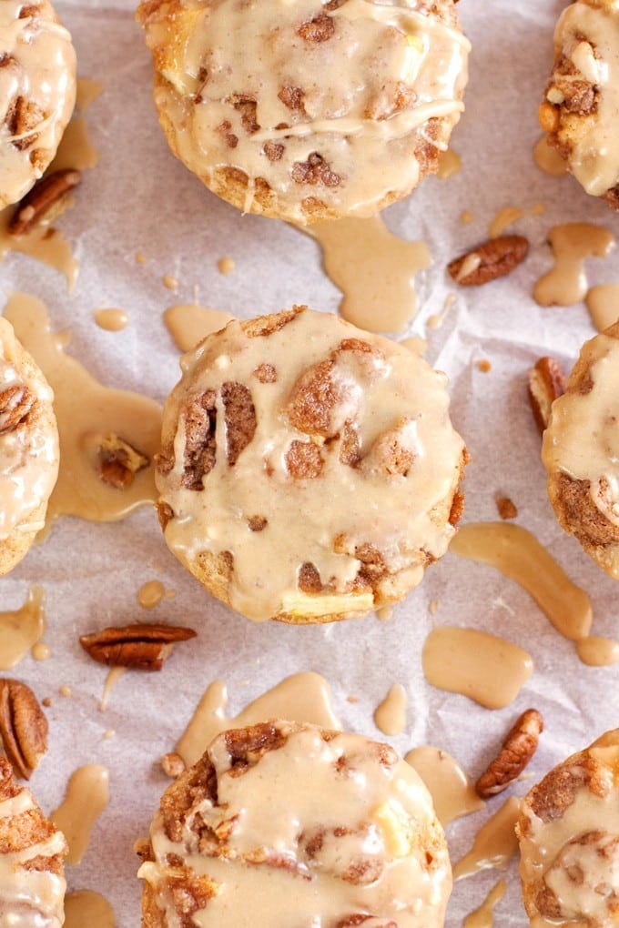 Salted Caramel Apple Muffins with Pecan Streusel - 2Teaspoons