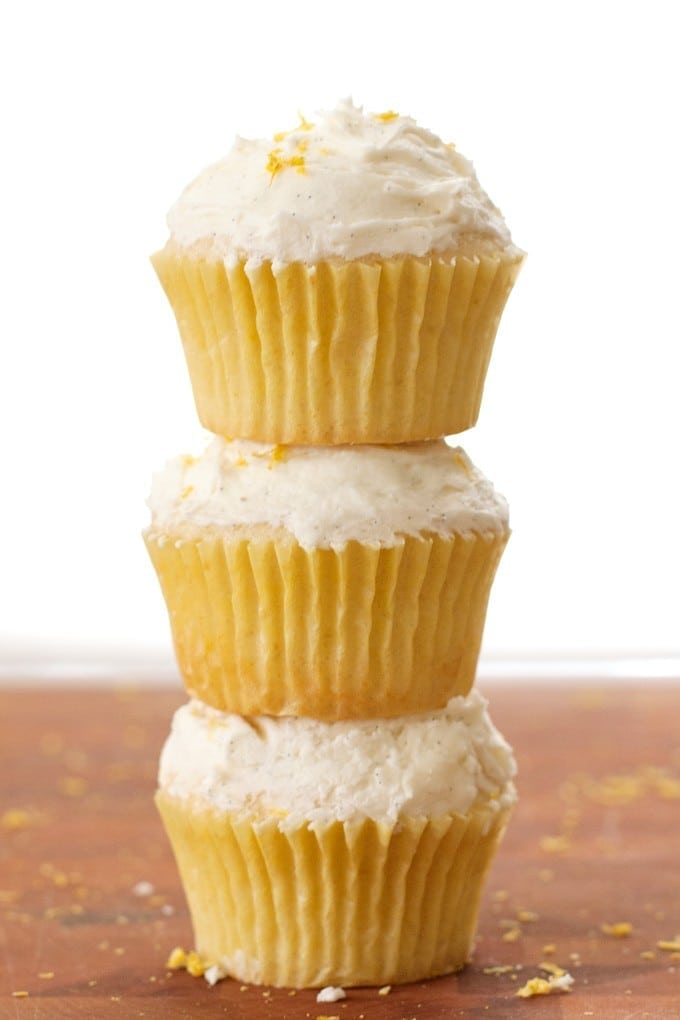 Lemon Cupcakes with Vanilla Bean Frosting - 2Teaspoons