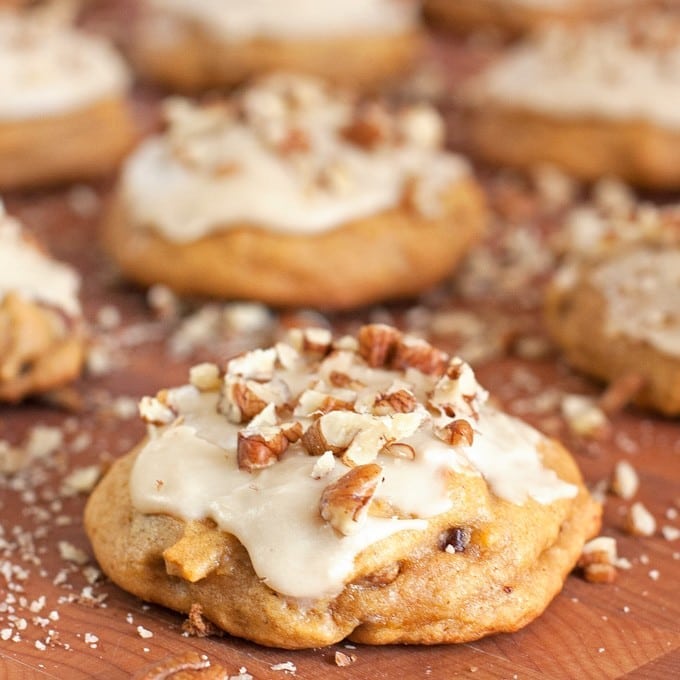 Pumpkin Cookies with Maple Glaze - 2Teaspoons