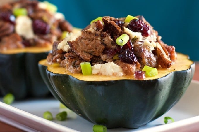 Sausage Sage Stuffed Acorn Squash - 2Teaspoons