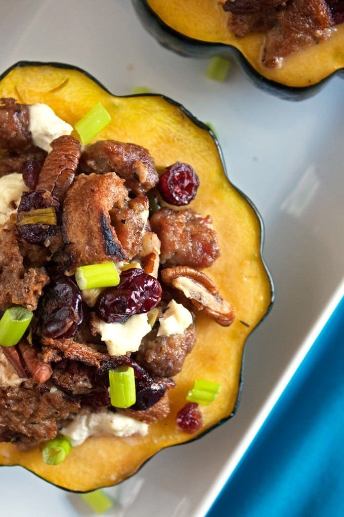 Sausage Sage Stuffed Acorn Squash - 2Teaspoons