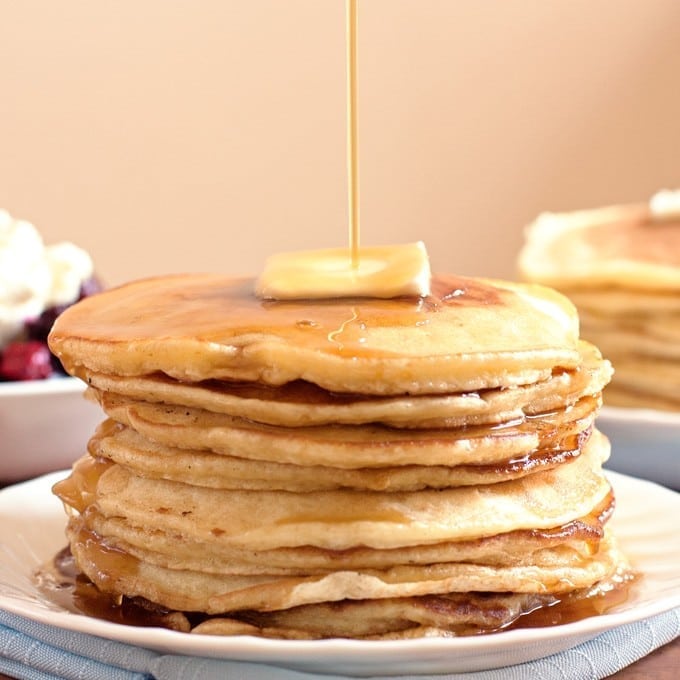 Buttermilk Pancakes with Bourbon Maple Syrup - 2Teaspoons