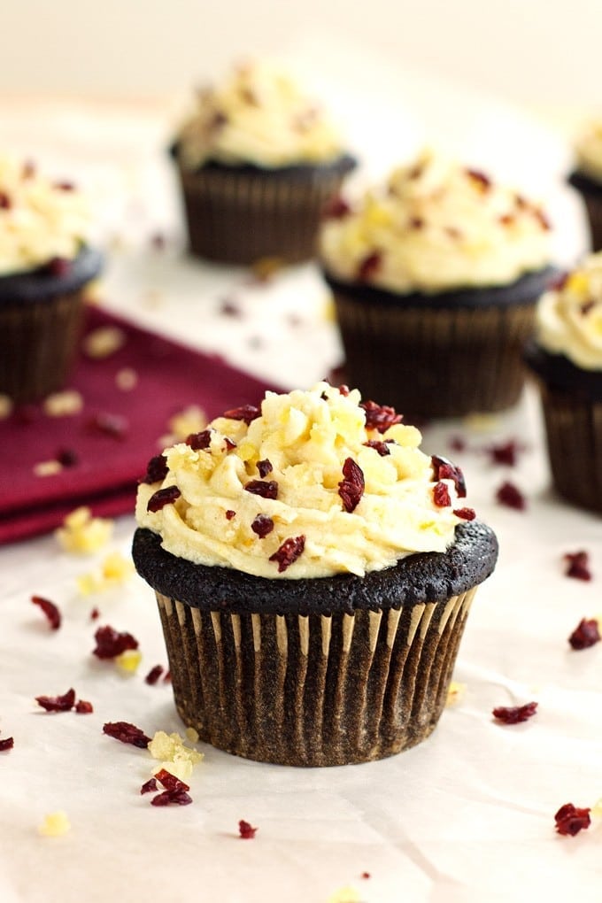 Gingerbread Cupcakes with Orange Ginger Cream Cheese Frosting - 2Teaspoons