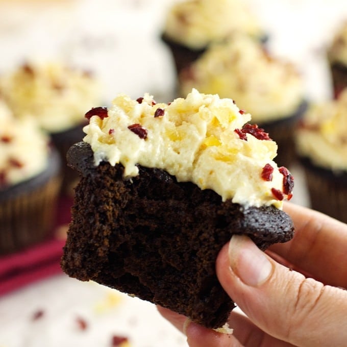 Gingerbread Cupcakes with Orange Ginger Cream Cheese Frosting - 2Teaspoons