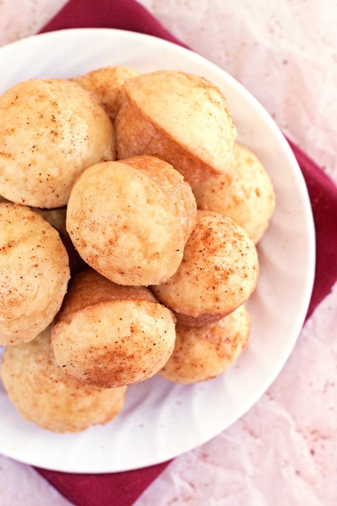 Baked Eggnog Mini Muffin Donuts with Rum Glaze - 2Teaspoons