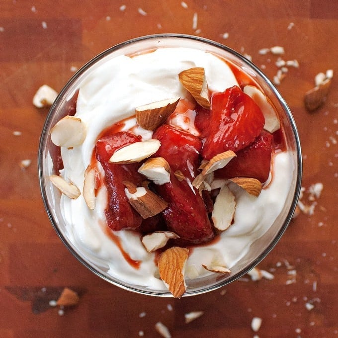 Honey Roasted Balsamic Strawberry Yogurt Parfait - 2Teaspoons