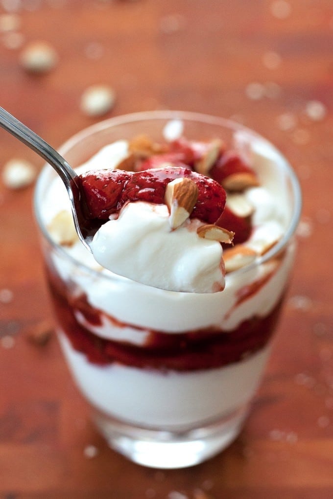 Honey Roasted Balsamic Strawberry Yogurt Parfait - 2Teaspoons