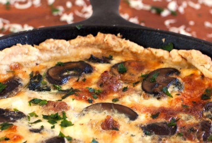 Sausage, Mushroom, and Spinach Quiche - 2Teaspoons