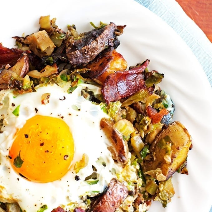 Bacon Brussels Sprouts Hash - 2Teaspoons