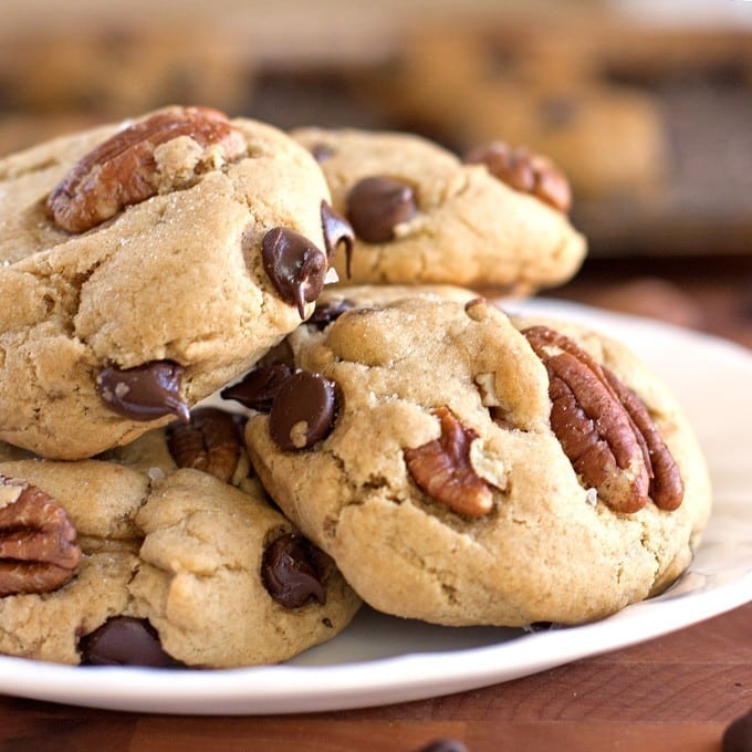 Salted Dark Chocolate Pecan Cookies - 2Teaspoons