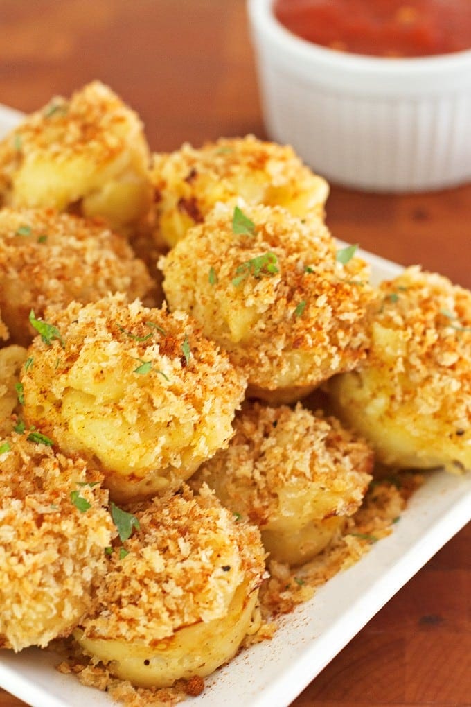 baked mac and cheese bites