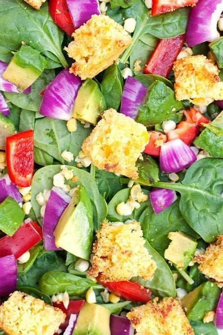 Southwest Salad with Cornbread Croutons - 2Teaspoons