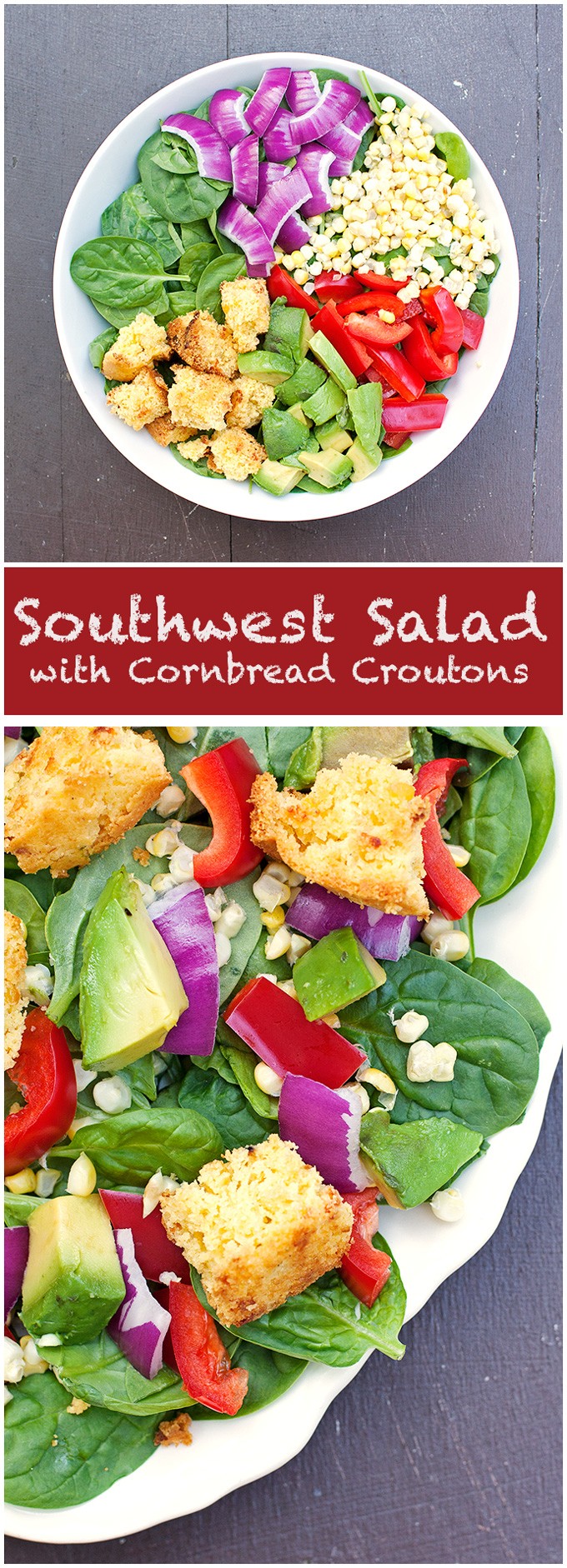 Southwest Salad with Cornbread Croutons - 2Teaspoons