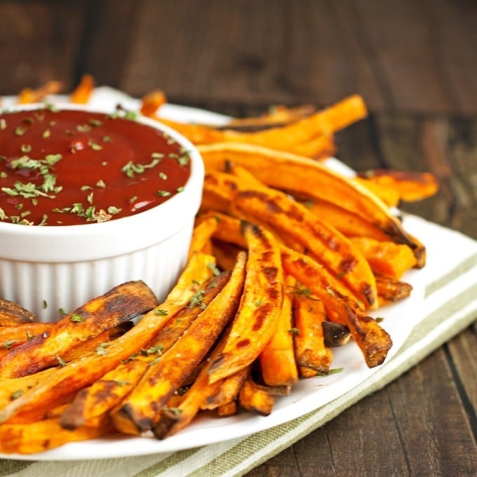 Healthy Baked Sweet Potato Fries - 2Teaspoons