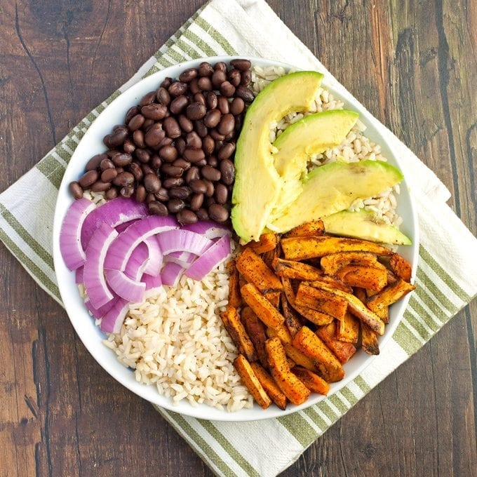 Sweet Potato Black Bean Rice Bowl - 2Teaspoons