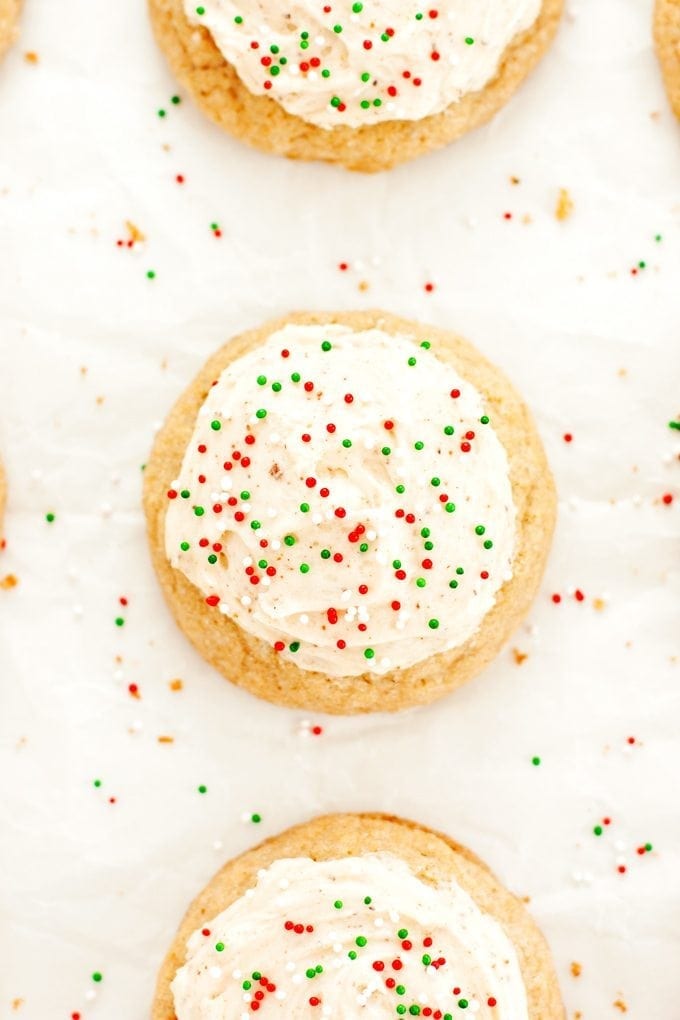 eggnog cookies shot from above