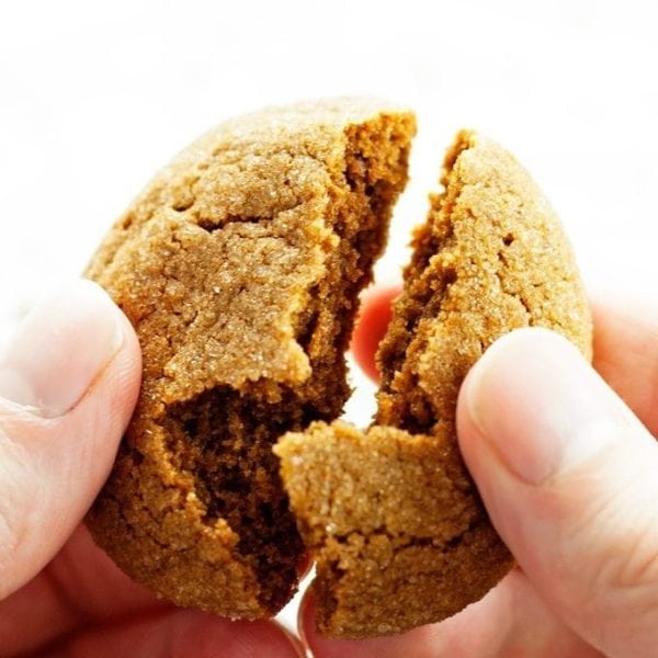 Texture of soft gingerbread cookies