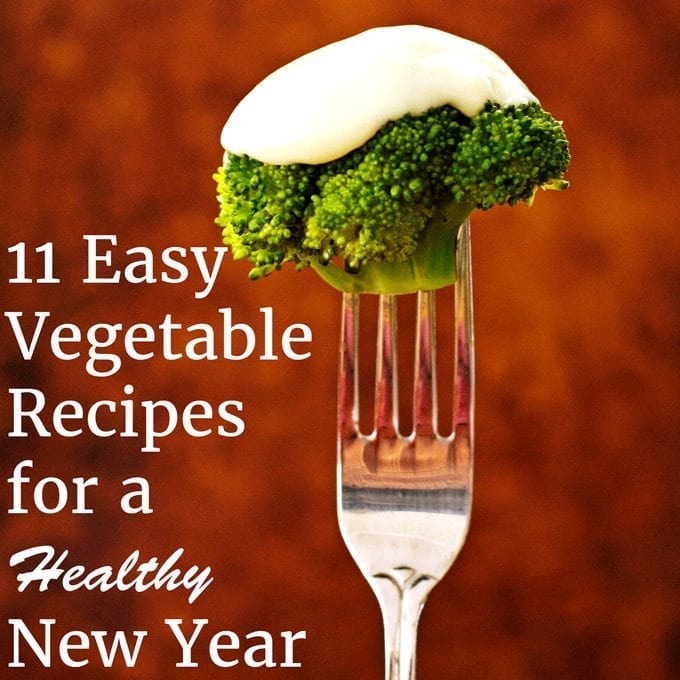 11 Easy Vegetable Recipes for a Healthy New Year - broccoli with cheese sauce on a fork